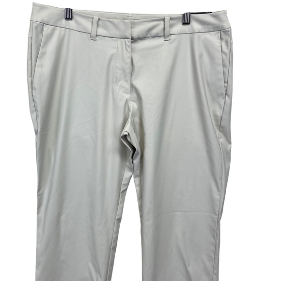 Nike Dri-Fit Standard Fit Women's Flex Golf Pants Trousers Cream Wicking Pockets - Picture 1 of 14